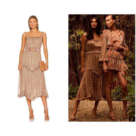 💕MISA LOS ANGELES💕 Nati Dress ~ Flora Tile Mix Medium M NWOT - Picture 1 of 16